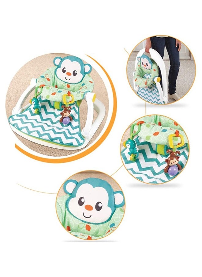 BLOOMING TIME Portable And Multifunctional Lightweight Monkey Sit-Me-Up Floor Seat Baby Rocker And Bouncer  - Image 4