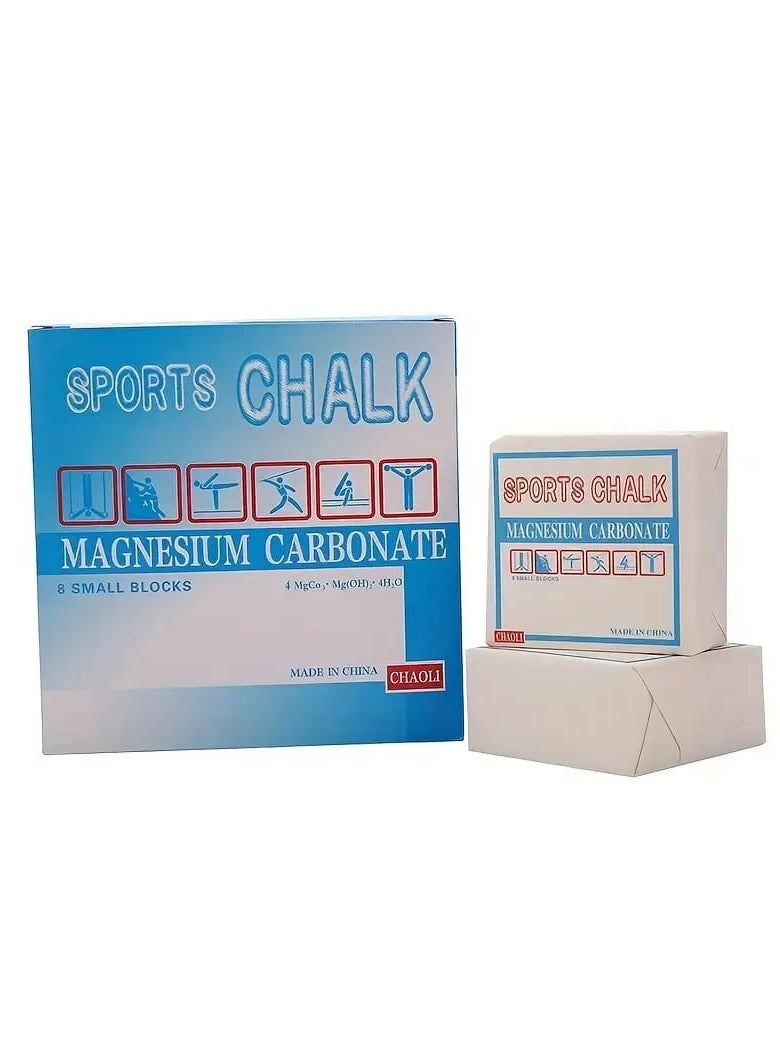 8 pieces of chalk powder for weightlifting, extreme sports, acrobatics, rock climbing, fitness, and anti-slip training. - Image 1