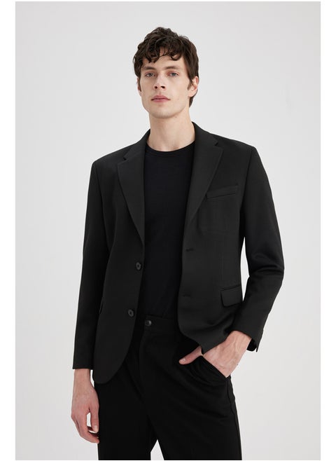 Man Smart Casual Modern Fit Mono Neck Blazer