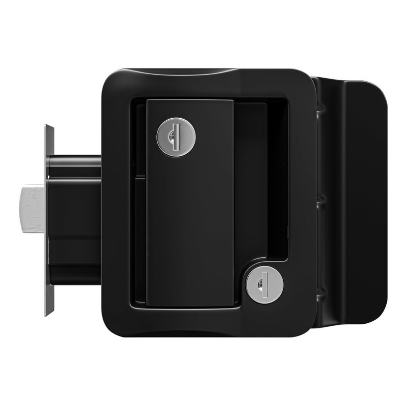 Leisure Locks RV Travel Trailer Entry Door Lock Polar Black Paddle Deadbolt - Image 4