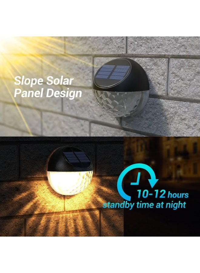 Relex 4 Packs Auto On/Off Solar Fence Lights Outdoor Waterproof (IP65), LED Energy Saving Solar Deck Lights, Warm White Solar Spot Lights Decorative for Step, Garden, Porch, Path, Stair - Image 4