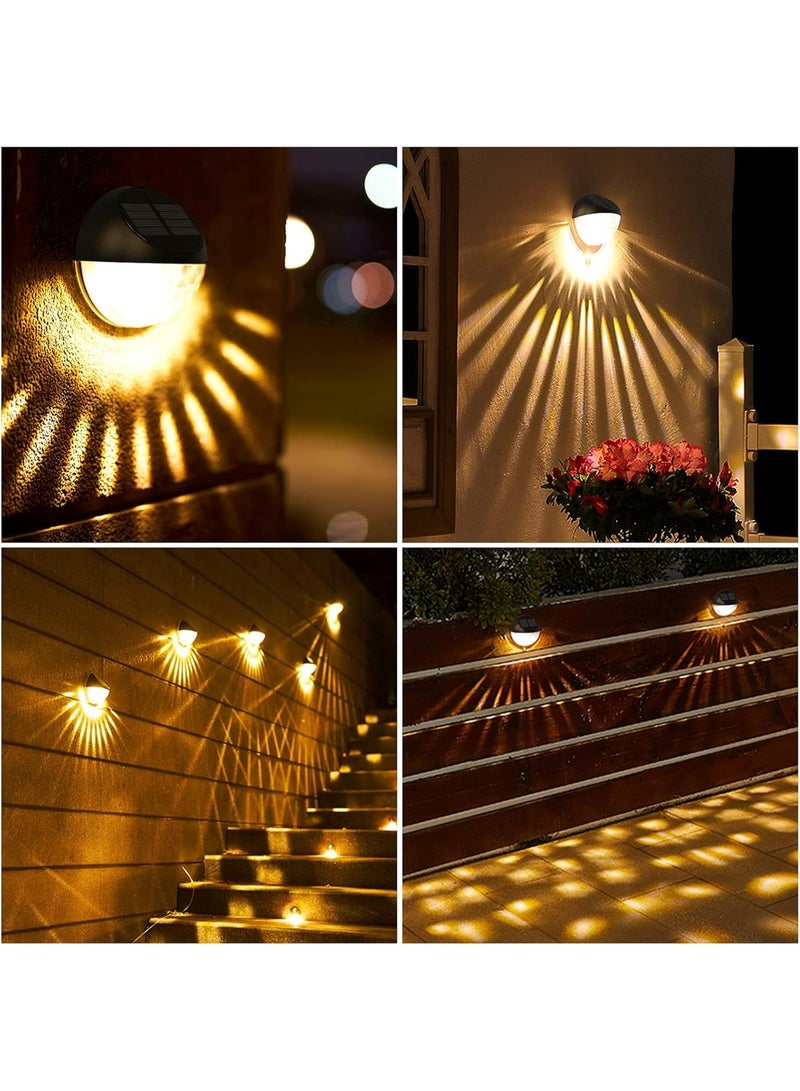 Relex 4 Packs Auto On/Off Solar Fence Lights Outdoor Waterproof (IP65), LED Energy Saving Solar Deck Lights, Warm White Solar Spot Lights Decorative for Step, Garden, Porch, Path, Stair - Image 5