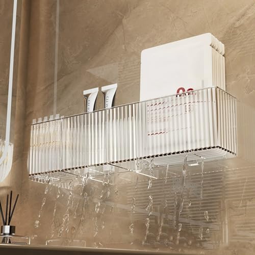 MAKIOTEKO 2 Pack Wall Mount Marker Organizer, Makeup Organizer Hanging Storage Organizer Bin Floating Shelves for Office Bathroom Kitchen Bedroom (Large) - Image 3