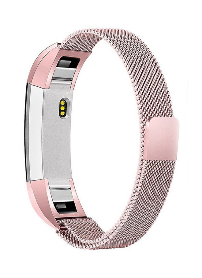 NIBEMINENT - Milanese Replacement Band For Fitbit Alta And HR Rose Pink - Image 1