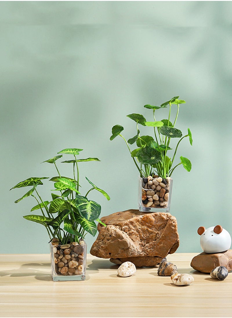 Arabest Creative Artificial Green Plants with Green Leaves, Simulation Potted Home Decor for Office Desk, Eye-catching Simulation Plant Bonsai  - Image 4