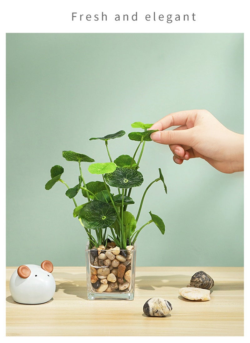 Arabest Creative Artificial Green Plants with Green Leaves, Simulation Potted Home Decor for Office Desk, Eye-catching Simulation Plant Bonsai  - Image 5