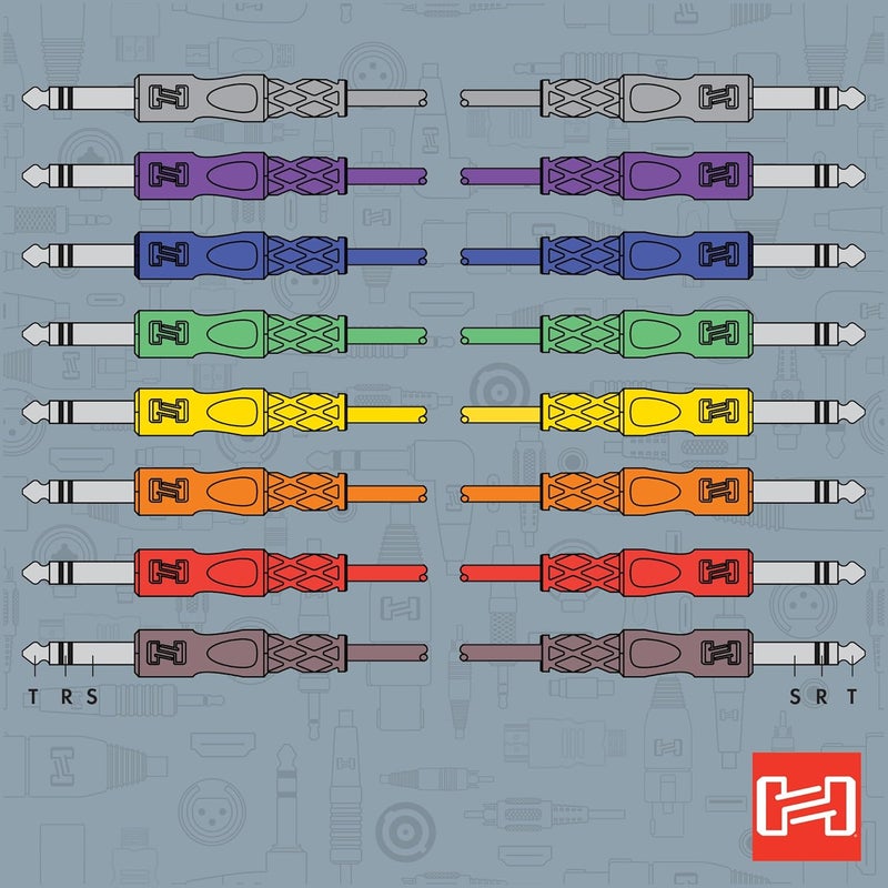 Hosa CSS-830 Balanced Patch Cables, 1/4 Inch TRS to Same, 1 Foot - Image 5