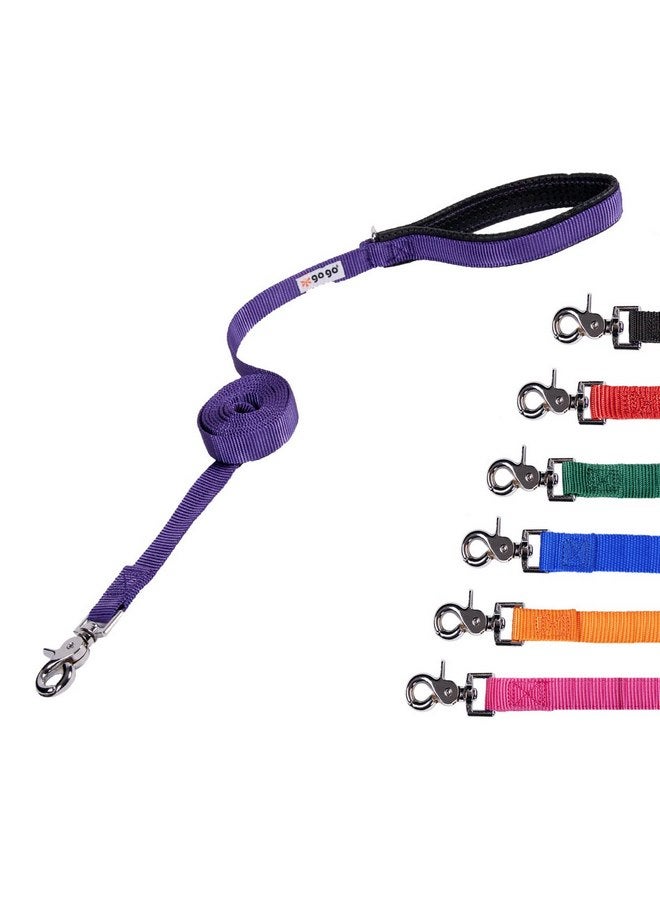 GOGO Pet Products 5/8-Inch Wide Comfy Nylon Dog Leash, 4-Feet Long, Purple - Image 1
