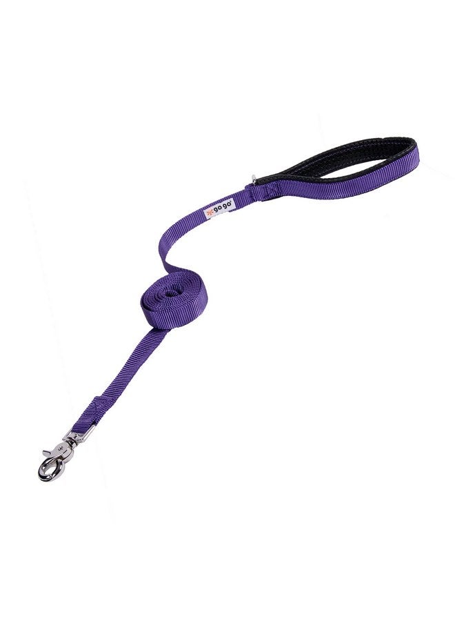 GOGO Pet Products 5/8-Inch Wide Comfy Nylon Dog Leash, 4-Feet Long, Purple - Image 3