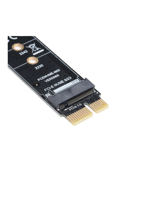 PCI-E to NVME M.2 Adapter Card with Heat Sink and Thernal Black - Image 2