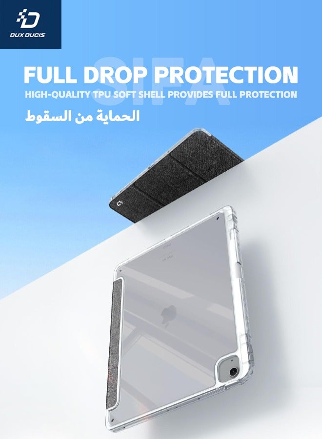 DUX DUCIS iPad Air 13-Inch (6th Generation) Case, Mixed Material Protective Case, [With Apple Pencil Holder][Auto Sleep Wake][Dual Standing Positions][Shockproof & Anti-Drop] for iPad Air 6 2024 13 inch, Black - Image 4