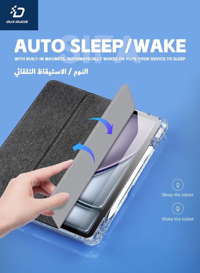 DUX DUCIS iPad Air 13-Inch (6th Generation) Case, Mixed Material Protective Case, [With Apple Pencil Holder][Auto Sleep Wake][Dual Standing Positions][Shockproof & Anti-Drop] for iPad Air 6 2024 13 inch, Black - Image 2