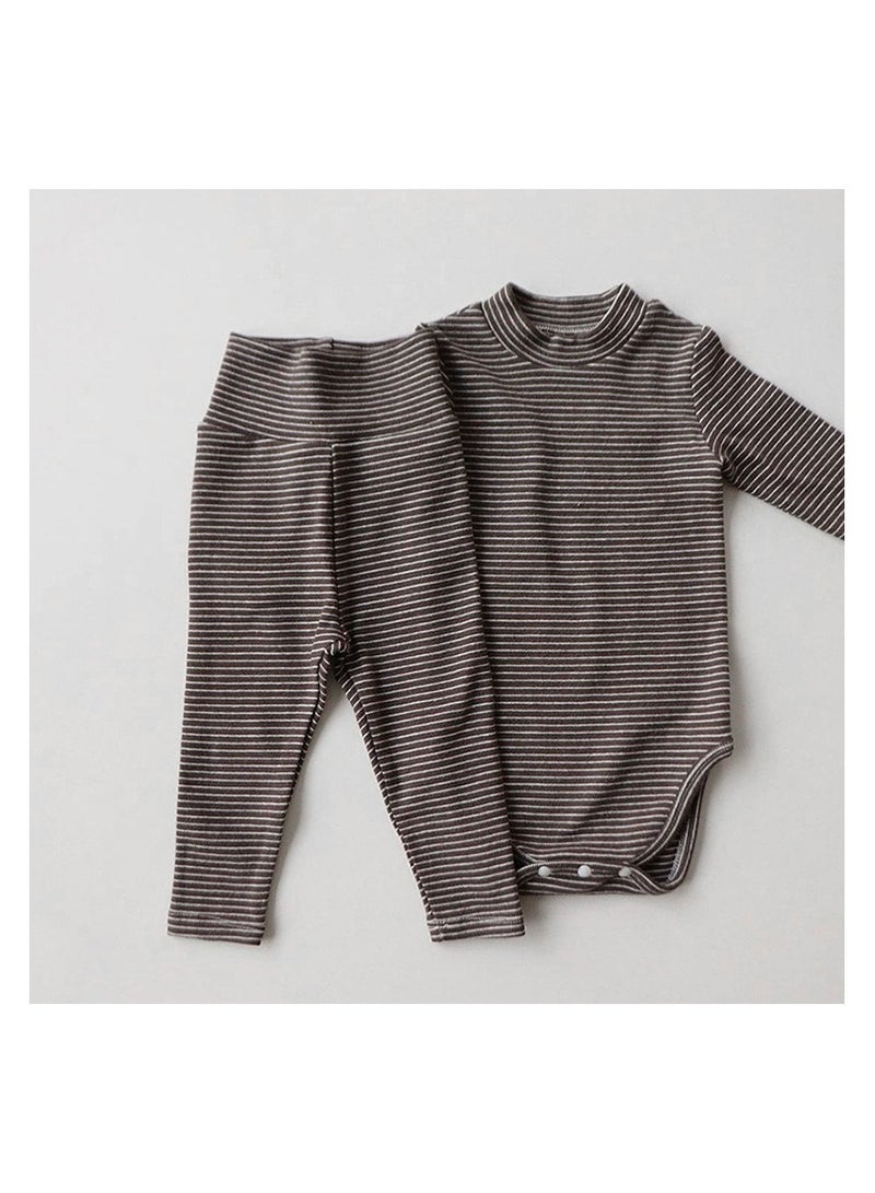 Baby Climbing Clothes Baby Onesie + High Waist Pants Set - Image 1
