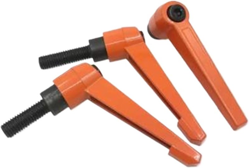 1PC M4 M5 M6 M8 M10 M12 M16 Orange Colour Clamping Lever Machinery Adjustable Handle Locking External Male Thread Knob(Screw M5x12mm) - Image 4