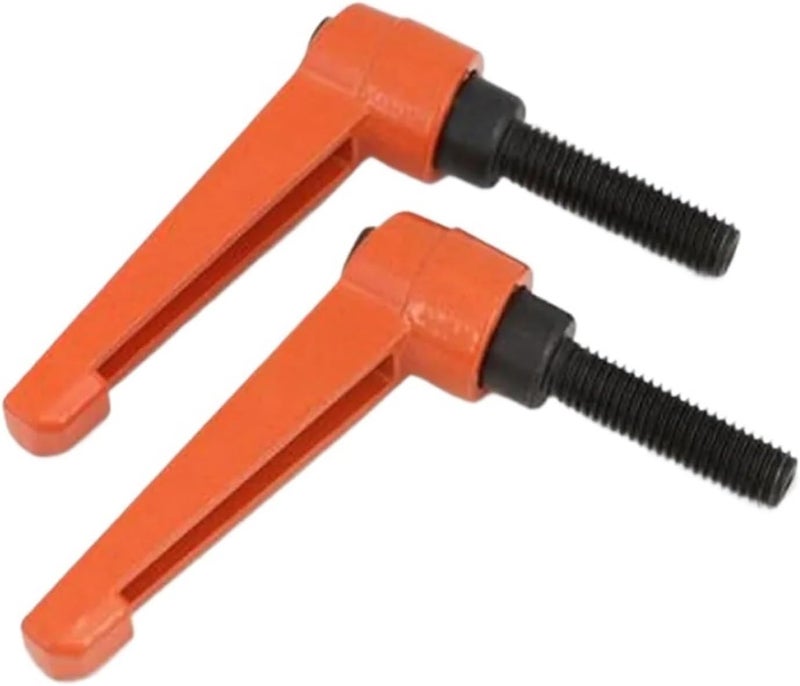 1PC M4 M5 M6 M8 M10 M12 M16 Orange Colour Clamping Lever Machinery Adjustable Handle Locking External Male Thread Knob(Screw M5x12mm) - Image 1