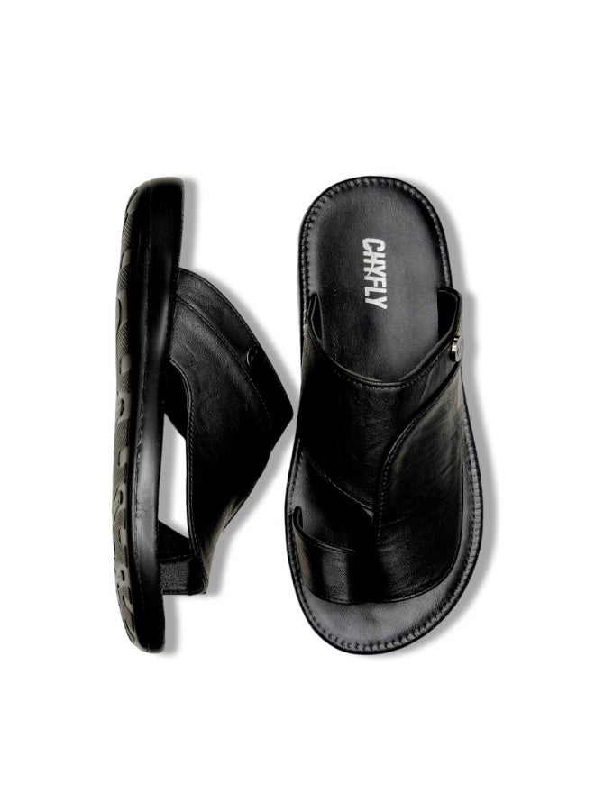 Arab-style Men's Flat Comfortable Slippers, Simple And Easy-to-wear Design, With Distinctive Patchwork Detailing - Image 4