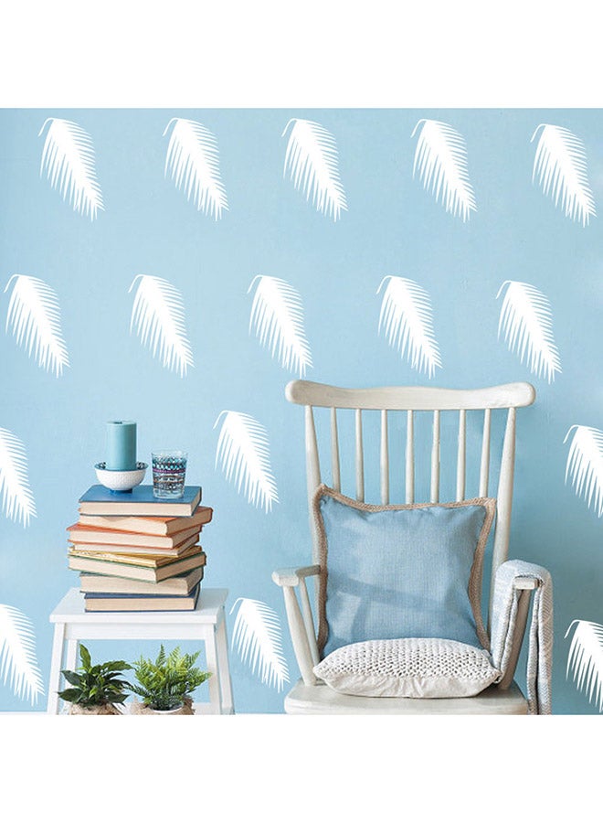 Voberry Personalized Feather Wall Sticker White 18X3X3cm