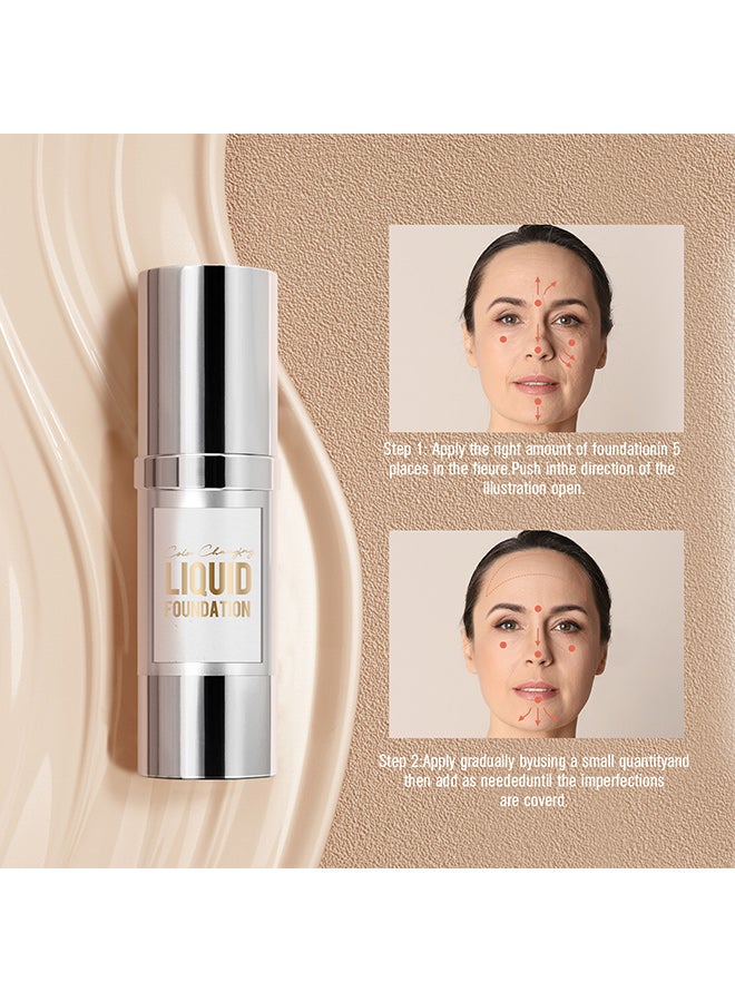 VIOLAHOUSE Color-changing liquid foundation, moisturizing, brightening, concealing, BB cream, primer - Image 3