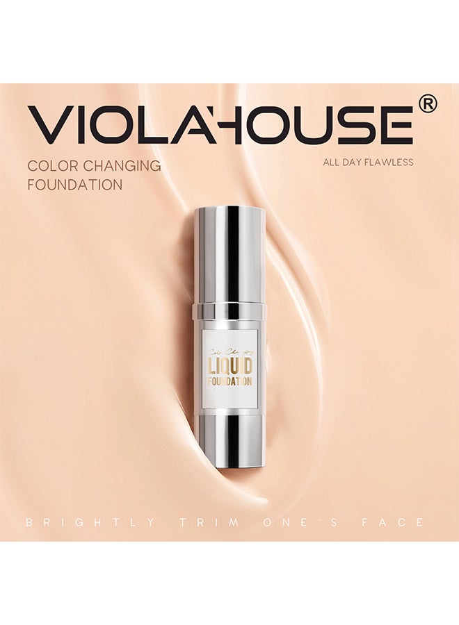VIOLAHOUSE Color-changing liquid foundation, moisturizing, brightening, concealing, BB cream, primer - Image 2