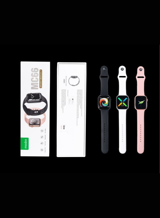 Modio MC66 Smart Watch With Full Display, Smart Split Screen & Long Battery Life, Support Calling, Full Screen, Heart Rate, Step Count, Sleep Alert (Silver) - Image 2