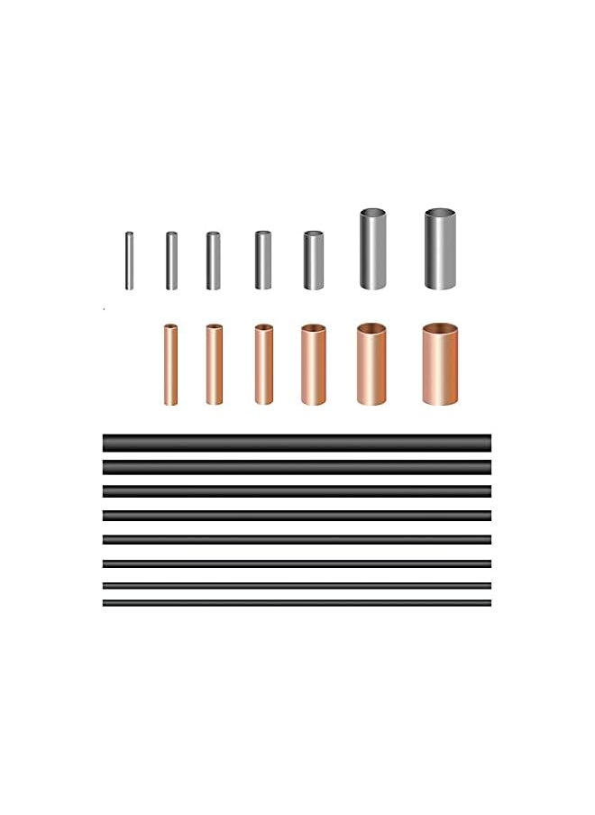 PROMASS promass Wire Ferrules Kit Tinned Copper Crimp Connector Non Insulated Electrical Cable Pin Cord End Terminal Assortment Kit with 48Pcs Heat Shrink Tubing  - Image 2