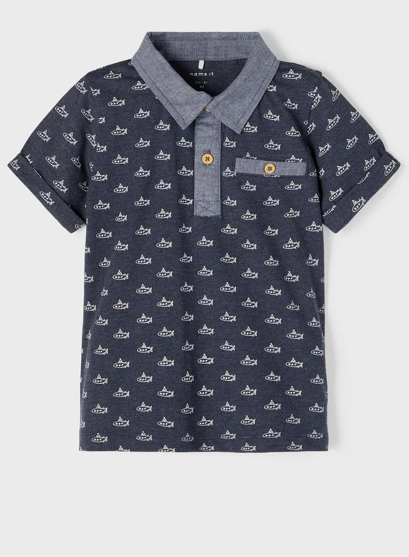 NAME IT Kids Printed Polo