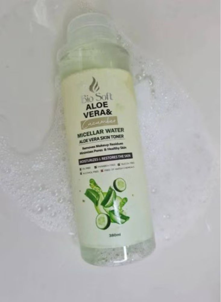 Bio Soft Bio Soft Aloe Vera And Cucumber Micellar Water 380 ML - Image 3