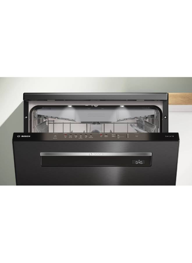 BOSCH Series 6 Free-Standing Dishwasher 60 cm Brushed Anti-Fingerprint - SMP6EMC00V Black stainless steel - Image 4