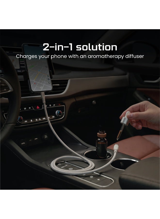 Acceon 60W USB-C to USB-C Fast Charging Cable (1.2M) – Ultra-Soft Tangle-Free Nano Silicone Type-C Data Cord with Scent Infusion Technology & 480Mbps Sync (Model: ACC-CA040) - Image 3