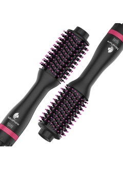 miropure Hair Dryer Brush MiroPure 4in1 Hair Brush Blow Dryer with 4 Speed Temp Settings One Step Hair Dryer and Styler Volumizer Hot Air Straightener Brush for Smooth FrizzFree Blowout Black Red 