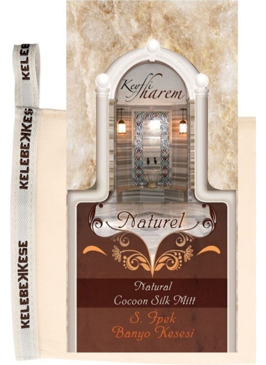 Kelebek Kese Butterfly Pouch Natural Silk Butterfly Pouch Turkish Bath & Bath Pouch  - Image 3