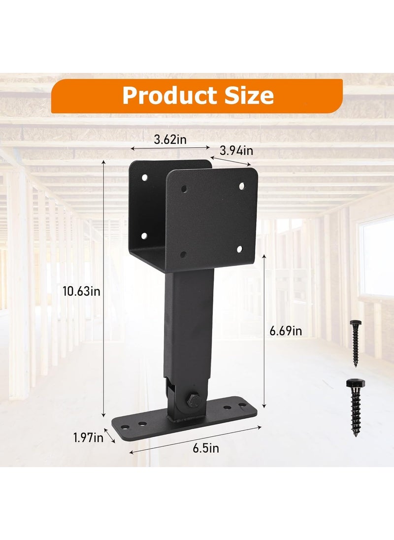 Nisorpa Nisorpa 3 Pack Heavy Duty Roof Riser Brackets Kit Adjustable Pergola Roof Riser Beam Brackets Fit 44 Wood Beam for Patio Cover Pergola Gazebo  - Image 2