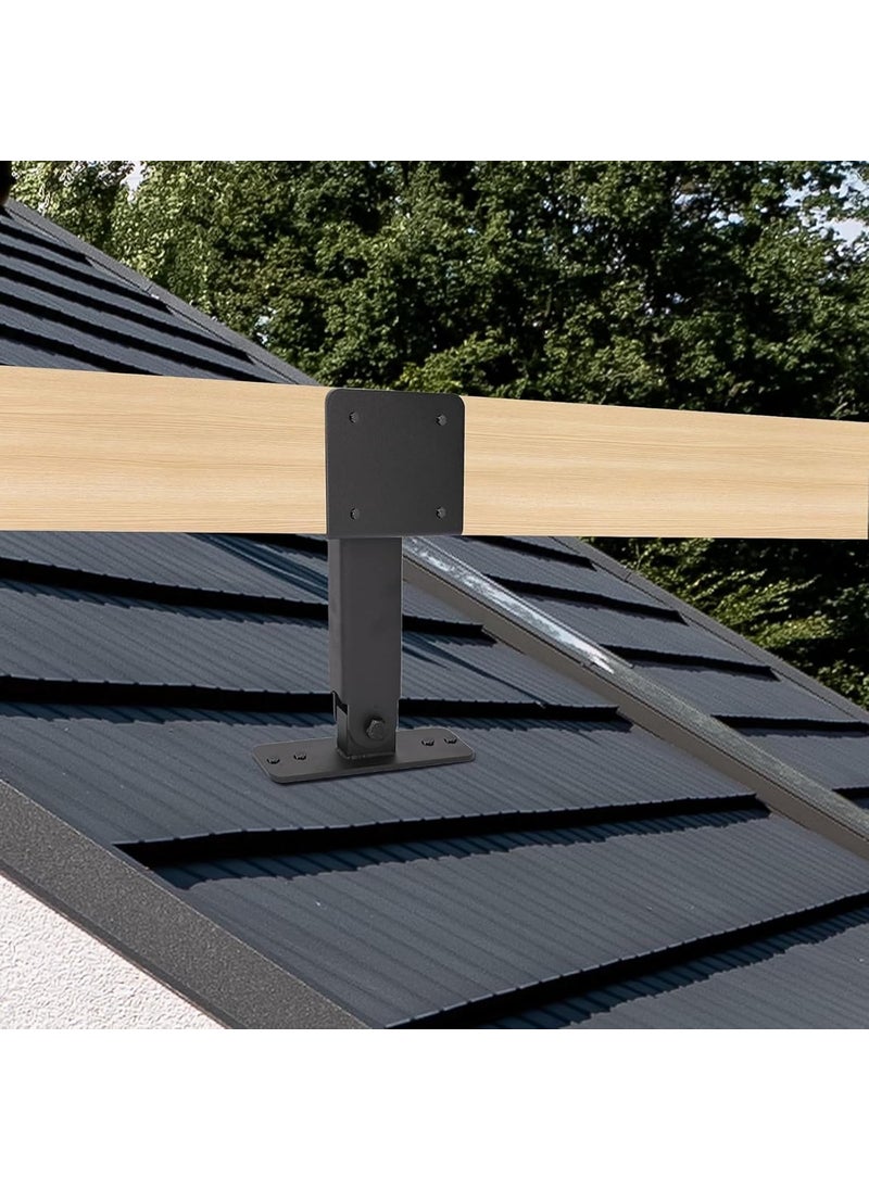 Nisorpa Nisorpa 3 Pack Heavy Duty Roof Riser Brackets Kit Adjustable Pergola Roof Riser Beam Brackets Fit 44 Wood Beam for Patio Cover Pergola Gazebo  - Image 3