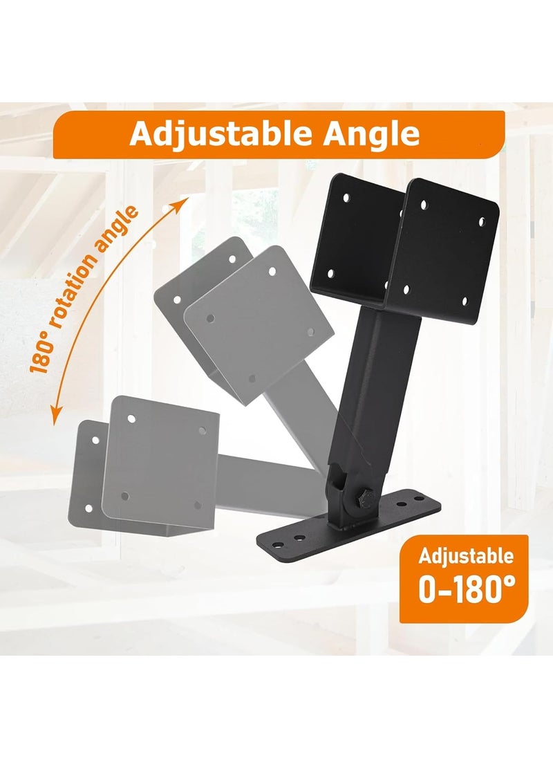 Nisorpa Nisorpa 3 Pack Heavy Duty Roof Riser Brackets Kit Adjustable Pergola Roof Riser Beam Brackets Fit 44 Wood Beam for Patio Cover Pergola Gazebo  - Image 4