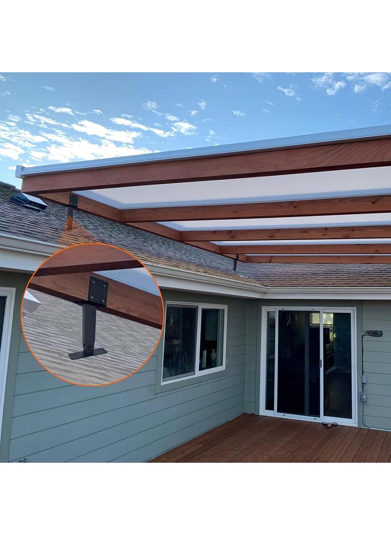 Nisorpa Nisorpa 3 Pack Heavy Duty Roof Riser Brackets Kit Adjustable Pergola Roof Riser Beam Brackets Fit 44 Wood Beam for Patio Cover Pergola Gazebo  - Image 5