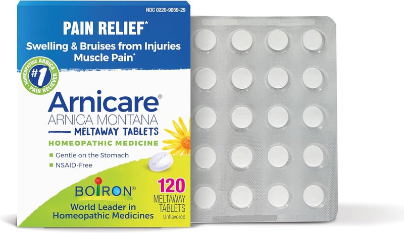 Boiron Boiron Arnicare Tablets for Pain Relief from Muscle Pain, Joint Soreness, Swelling from Injury or Bruises - 120 Count 