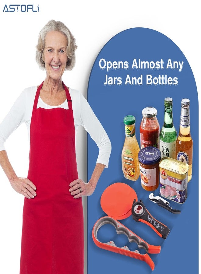 Astofli 5 Pack Jar Opener For Seniors With Arthritis, Easy Twist Lid Opener Jar Opener For Opening Jars With 2 PCS Rubber Jar Gripper, Multi Can Openers Prime For Seniors With Arthritis - Image 3