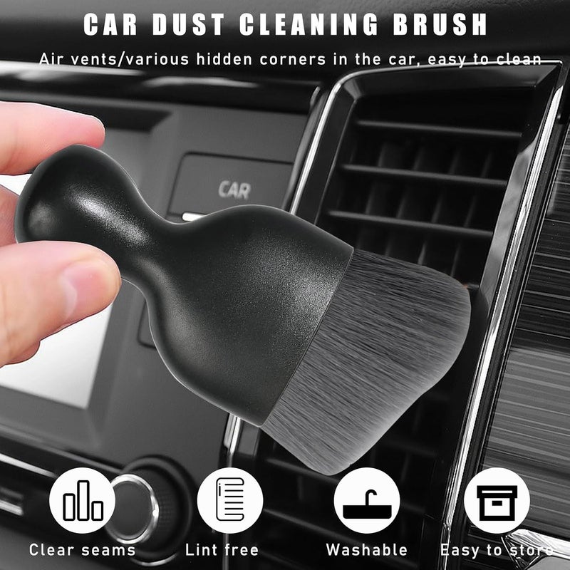 Dickno 2PCS Car Interior Dust Brush, Soft Scratch Free Auto Detailing Brushes, Universal Vehicle Interior Cleaning Tool for Automotive Dashboard, Air Vents, Leather (Gray) Field tested quality - Image 4
