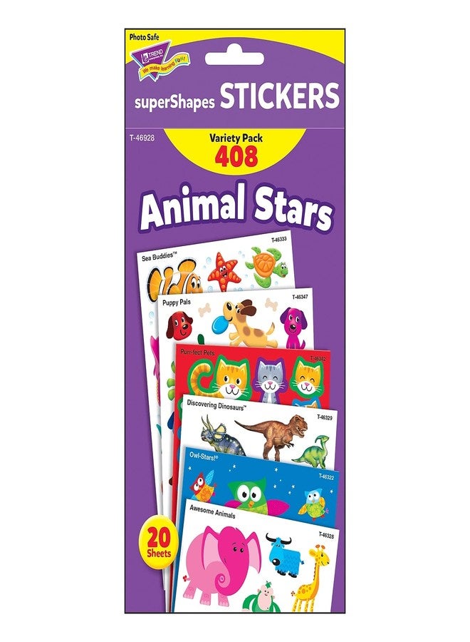 Trend Enterprises Trend Animal Fun Stickers Variety Pack, Multicolor (46928) - Image 3