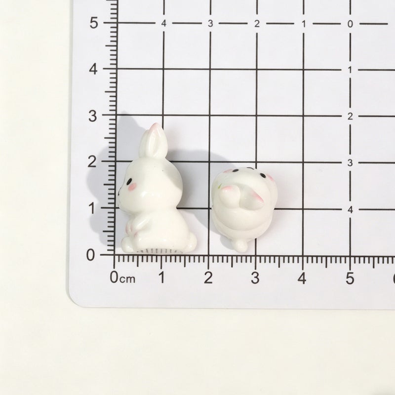 [2PCS]Resin Rabbit Figurine Miniature Scene Decor - Image 4