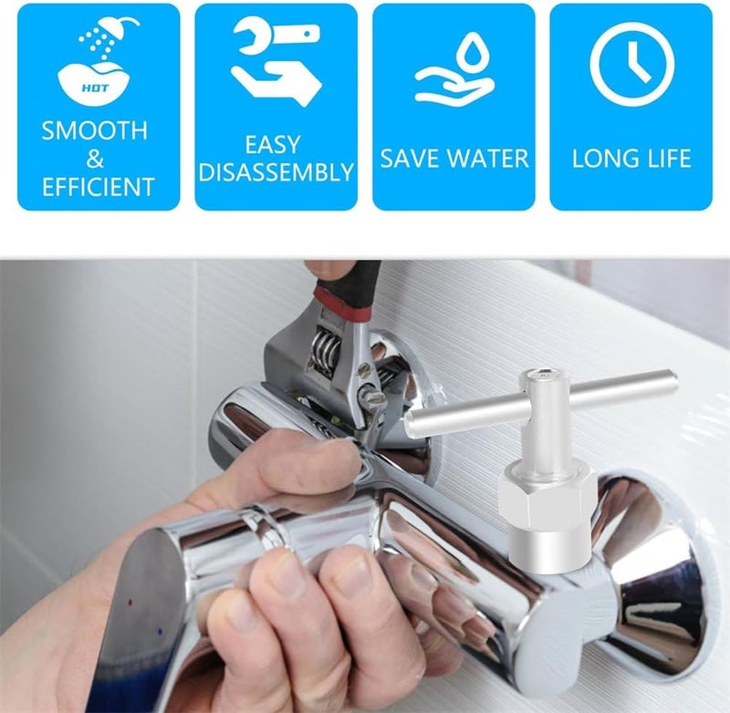 1222 Replacement Cartridge, Faucet Quick Opening Copper Valve Core, Retainer Clip, Leak-Proof Shower Faucet Repair Kit, Brass Bathtub Shower Valve Parts - Image 3