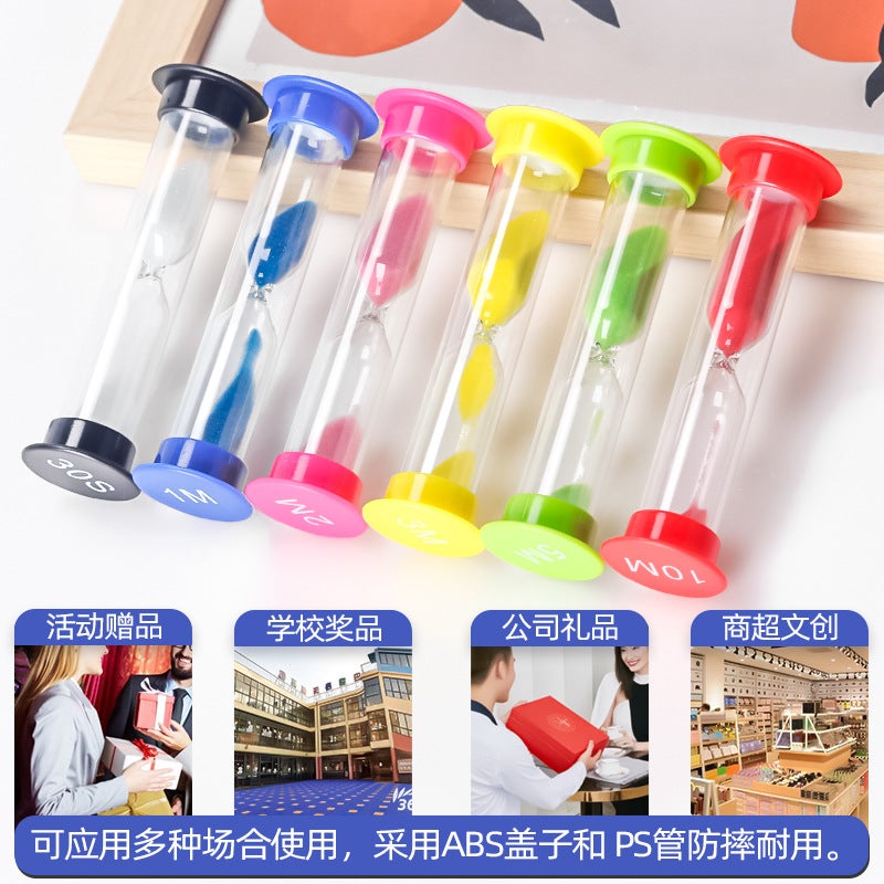 Colorful Anti-Fall Plastic Hourglass Timer – Modern Decorative Ornament for Students - Image 3