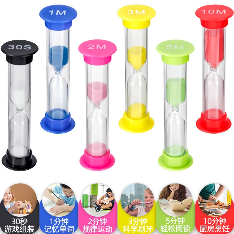 Colorful Anti-Fall Plastic Hourglass Timer – Modern Decorative Ornament for Students - Image 4