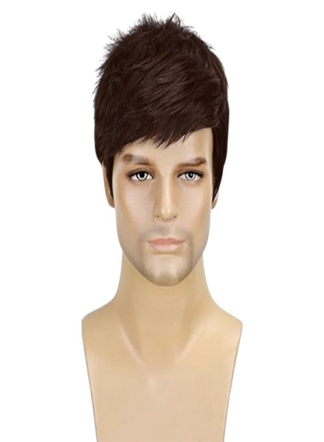 VIVIAN Men Full Head Synthetic Wigs For Men And Boys Natural Brown, Parties & Cosplay Pack of 1 - Image 2