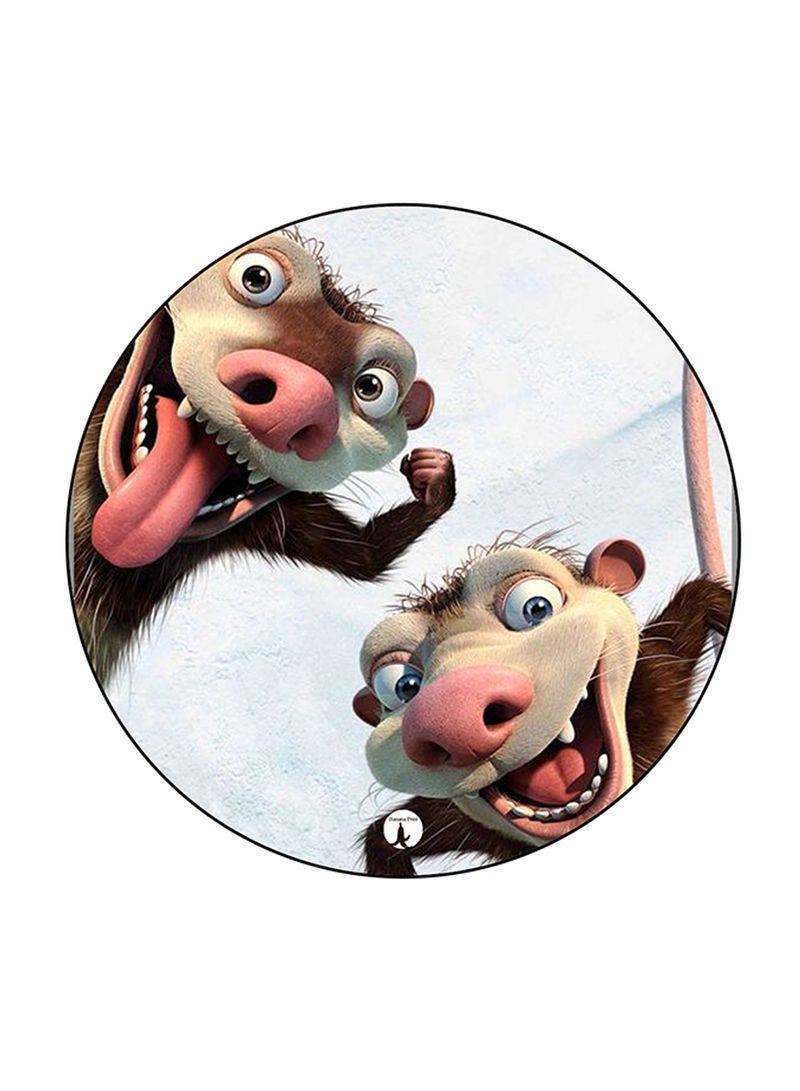 RKN Ice Age Printed Round Pin Badge Multicolour - Image 1