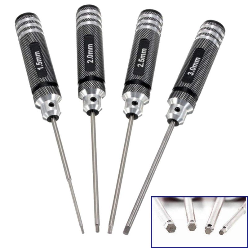 Share Goo H15mm 20mm 25mm 30mm Handle Allen Hex Screwdrivers Key Driver Tool Kit Compatible with RC Car Truck FPV Helicopter DroneBlack - Image 4