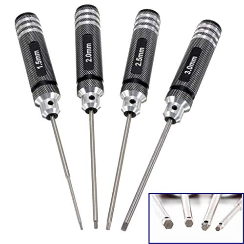 Share Goo H15mm 20mm 25mm 30mm Handle Allen Hex Screwdrivers Key Driver Tool Kit Compatible with RC Car Truck FPV Helicopter DroneBlack - Image 1