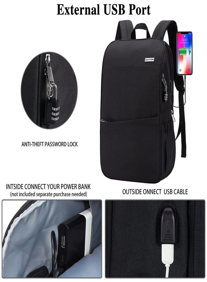 MAXTOP Travel Laptop Backpack with USB Charging Port Anti-Theft[Water Resistant] College School Bookbag Fits 17 Inch Laptop - Image 3