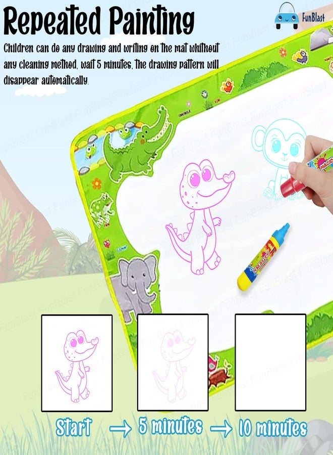 FunBlast Magic Water Drawing Mat with Rainbow Color Swatches Jumbo Size Aqua Magic Erasable Drawing Pad for Toddlers, Learning and Educational Doodle Mat for Girls, Boys, Kids (74 X 49 CM) - Image 5
