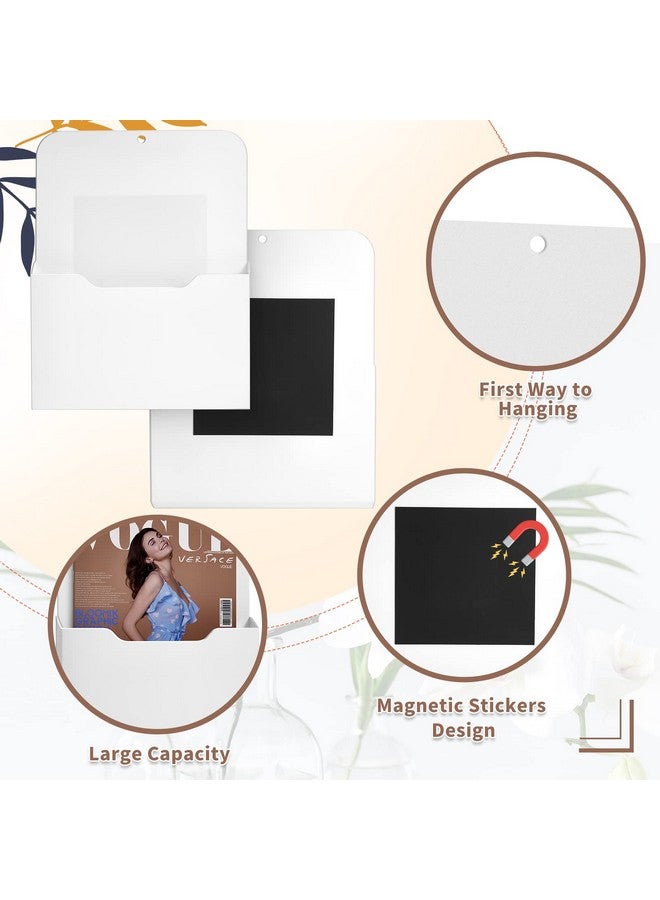 ايباك مجموعة من 6 قطع من حاملات الملفات المغناطيسية من Epakh، حامل ورق مغناطيسي، منظم مغناطيسي للثلاجة، حامل ملفات حائطي، جيب تخزين للثلاجة للبريد والورق والسبورة البيضاء ومستلزمات المكتب (كبيرة) - Image 3